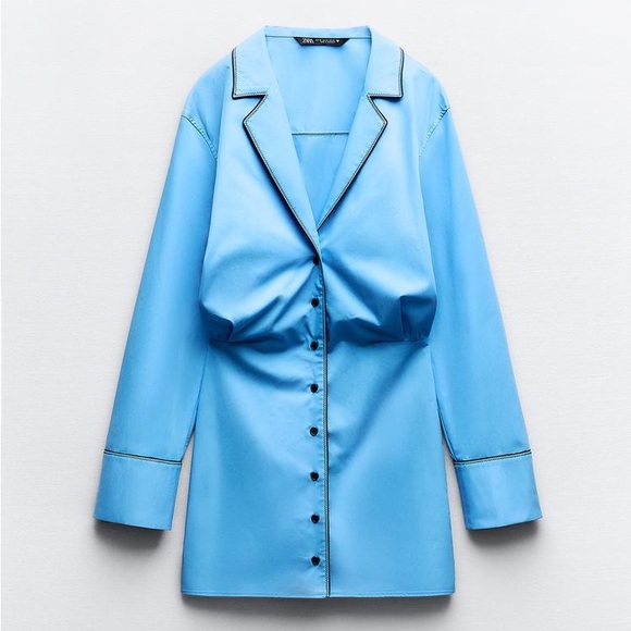 Size Medium | Zara | NWT Long Sleeve Trench Dress - Picture 4 of 14